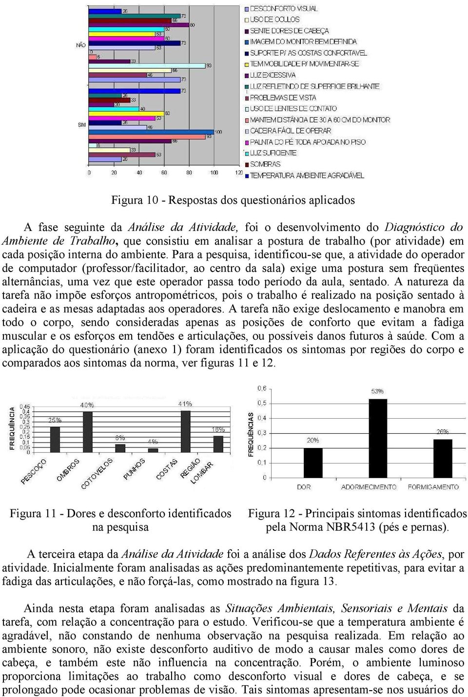 Para a pesquisa, identificou-se que, a atividade do operador de computador (professor/facilitador, ao centro da sala) exige uma postura sem freqüentes alternâncias, uma vez que este operador passa