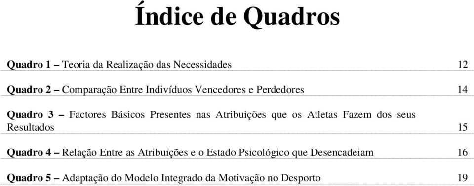 os Atletas Fazem dos seus Resultados 15 Quadro 4 Relação Entre as Atribuições e o Estado