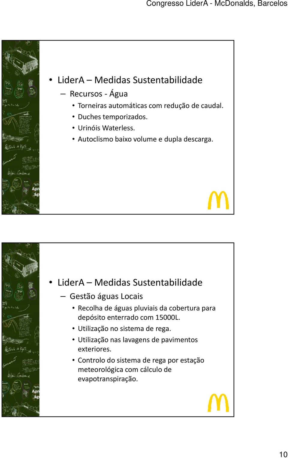 Gestão águas Locais Recolha de da cobertura para depósito enterrado com 15000L.