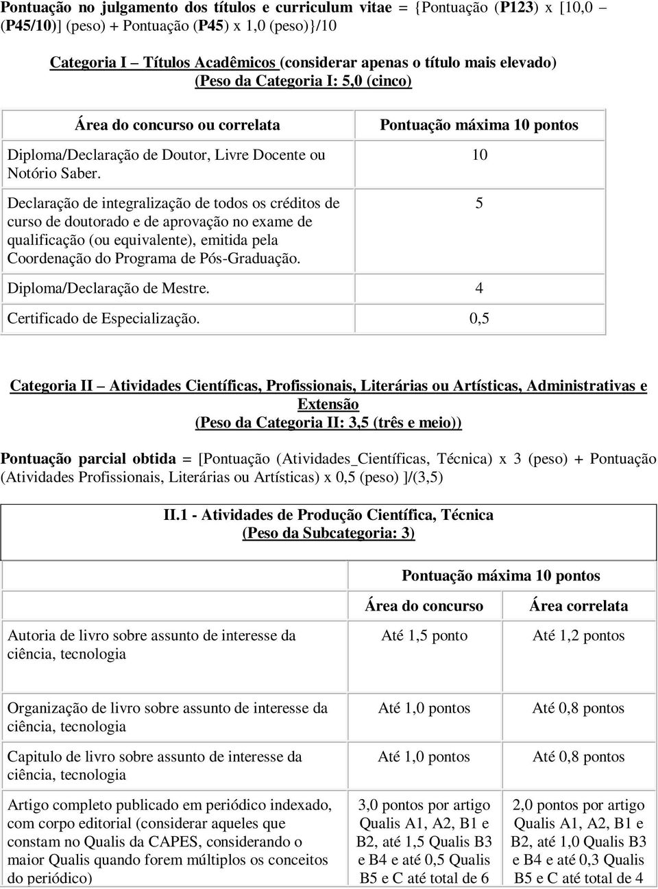 Declaração de integralização de todos os créditos de curso de doutorado e de aprovação no exame de qualificação (ou equivalente), emitida pela Coordenação do Programa de Pós-Graduação.