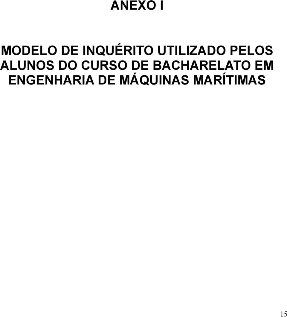 CURSO DE BACHARELATO EM