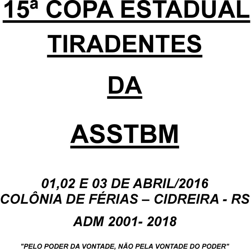 FÉRIAS CIDREIRA - RS ADM 2001-2018