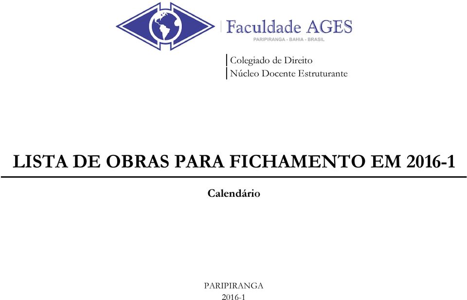 OBRAS PARA FICHAMENTO EM