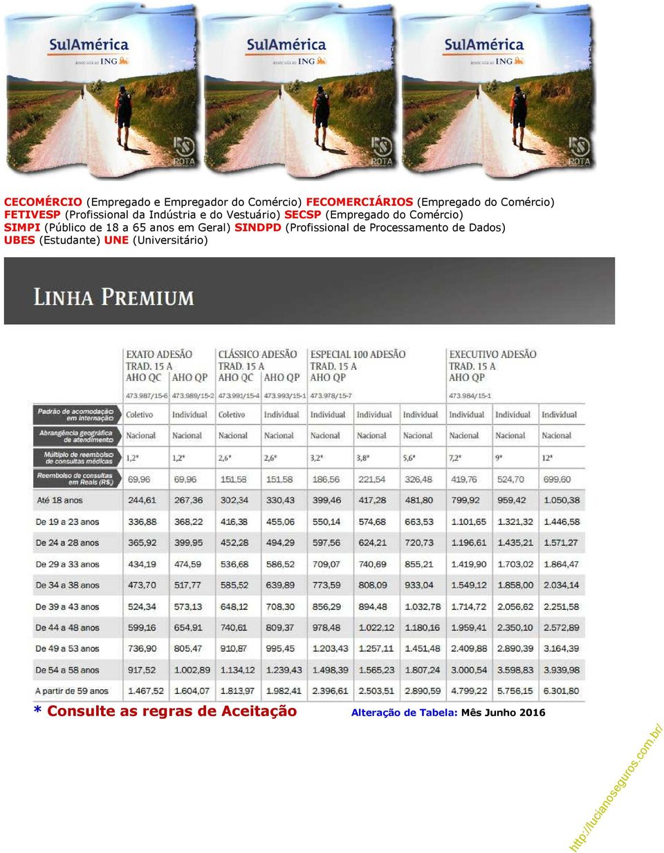 (Público de 18 a 65 anos em Geral) SINDPD (Profissional de Processamento de Dados) UBES