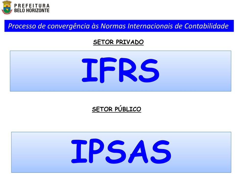 REPORTING STANDART EMISSOR : IASB SETOR PÚBLICO NICSP -NORMAS IPSAS INTERNACIONAIS
