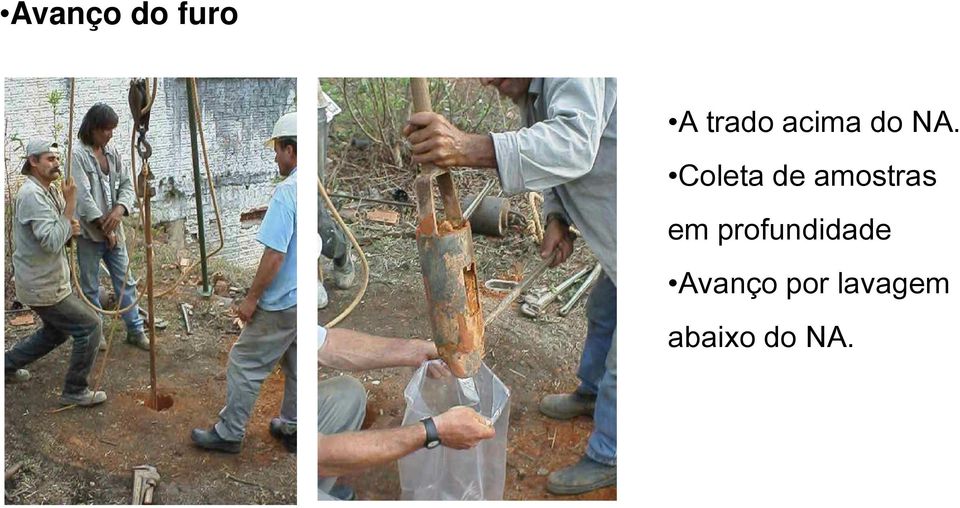 Coleta de amostras em