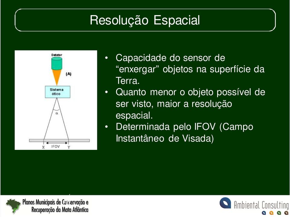 Quanto menor o objeto possível de ser visto, maior a