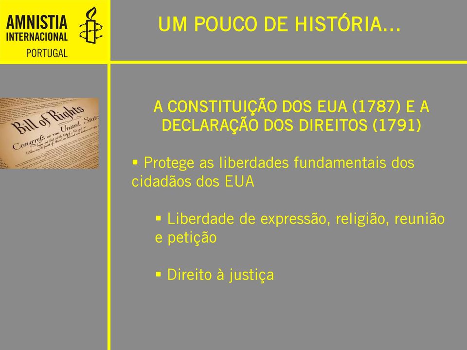 liberdades fundamentais dos cidadãos dos EUA