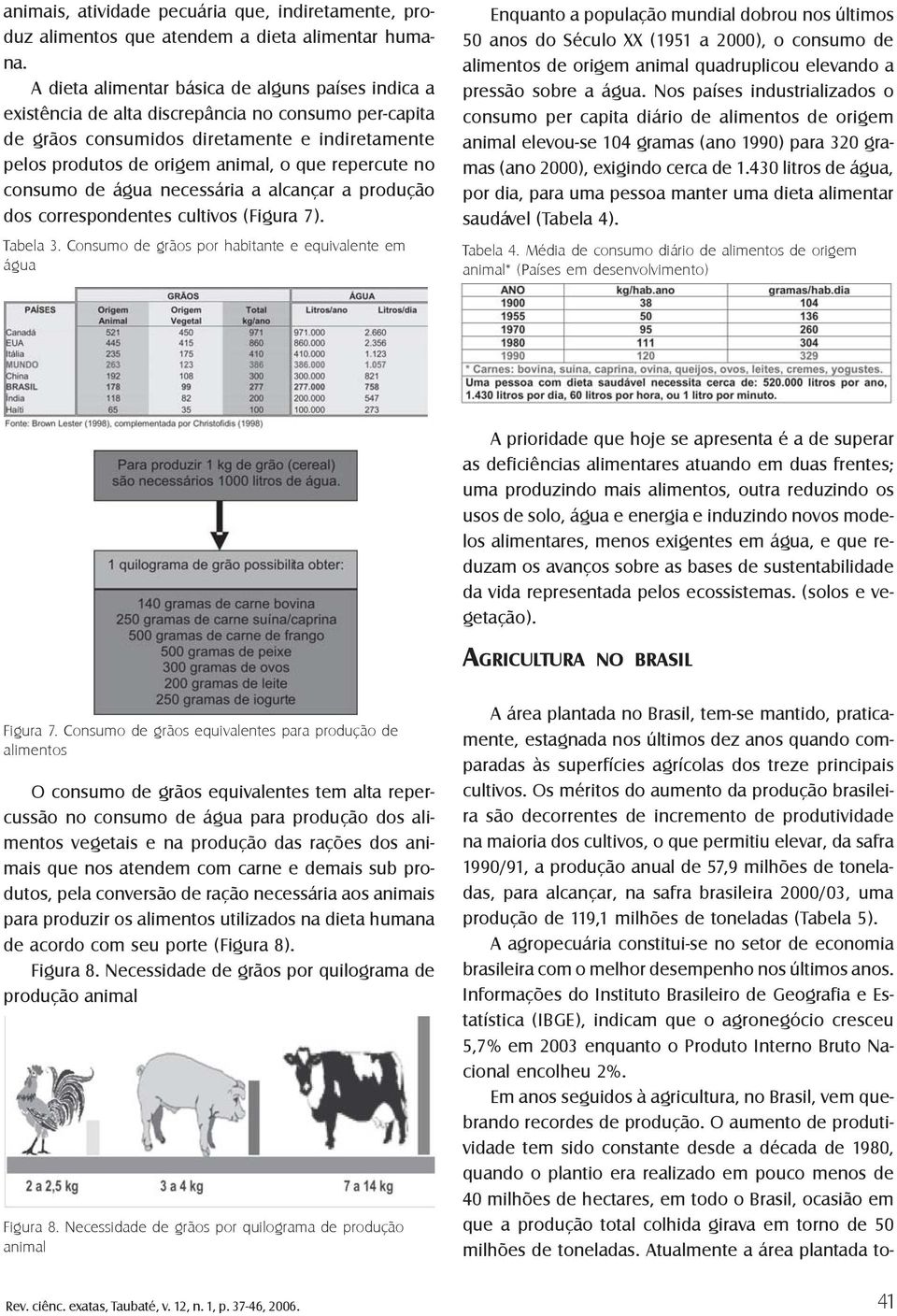 repercute no consumo de água necessária a alcançar a produção dos correspondentes cultivos (Figura 7). Tabela 3.