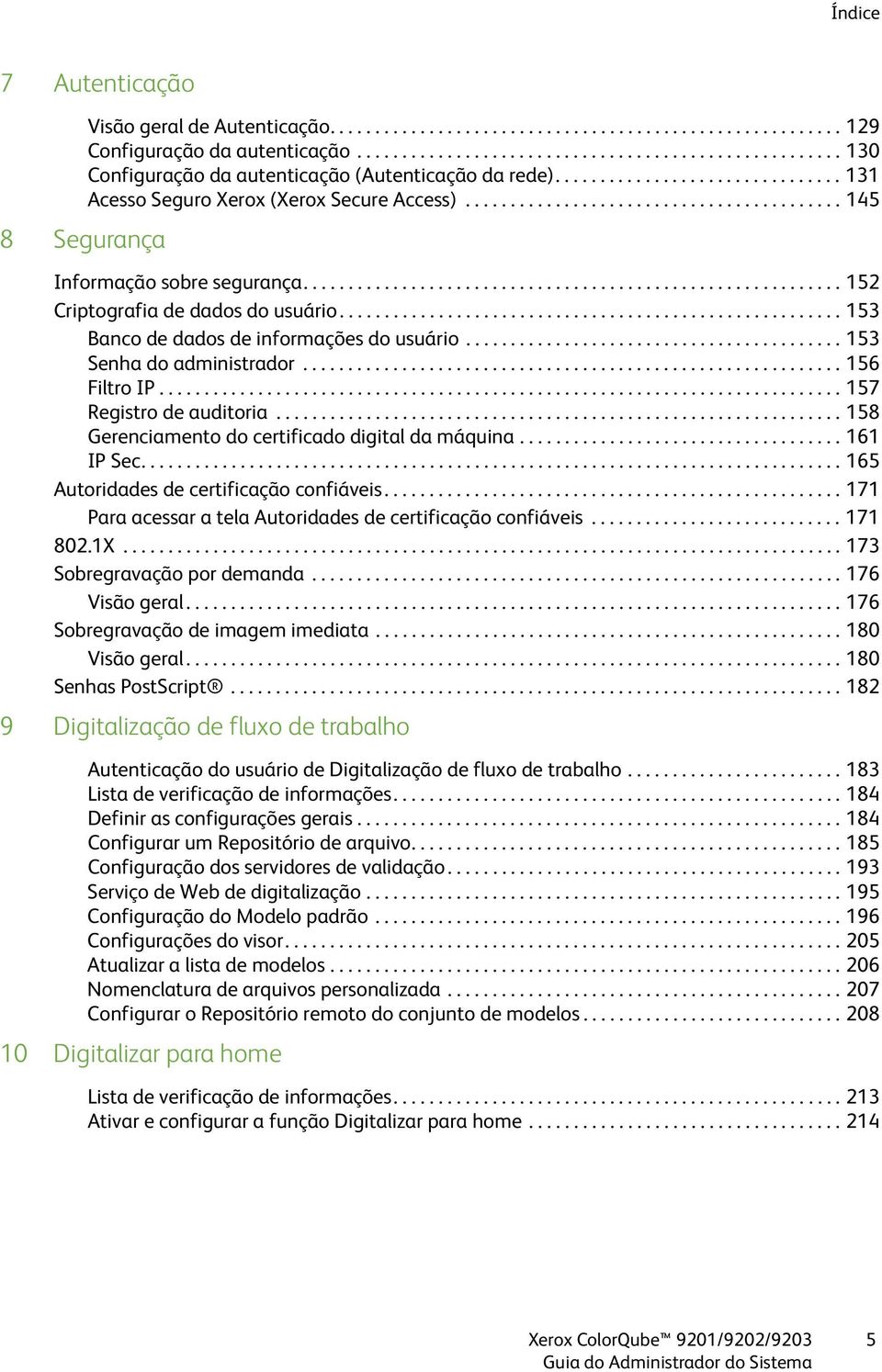 ......................................... 145 Informação sobre segurança............................................................ 152 Criptografia de dados do usuário.