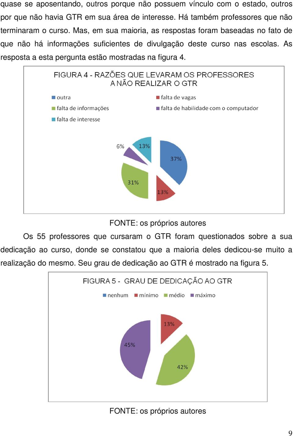 Mas, em sua maioria, as respostas foram baseadas no fato de que não há informações suficientes de divulgação deste curso nas escolas.