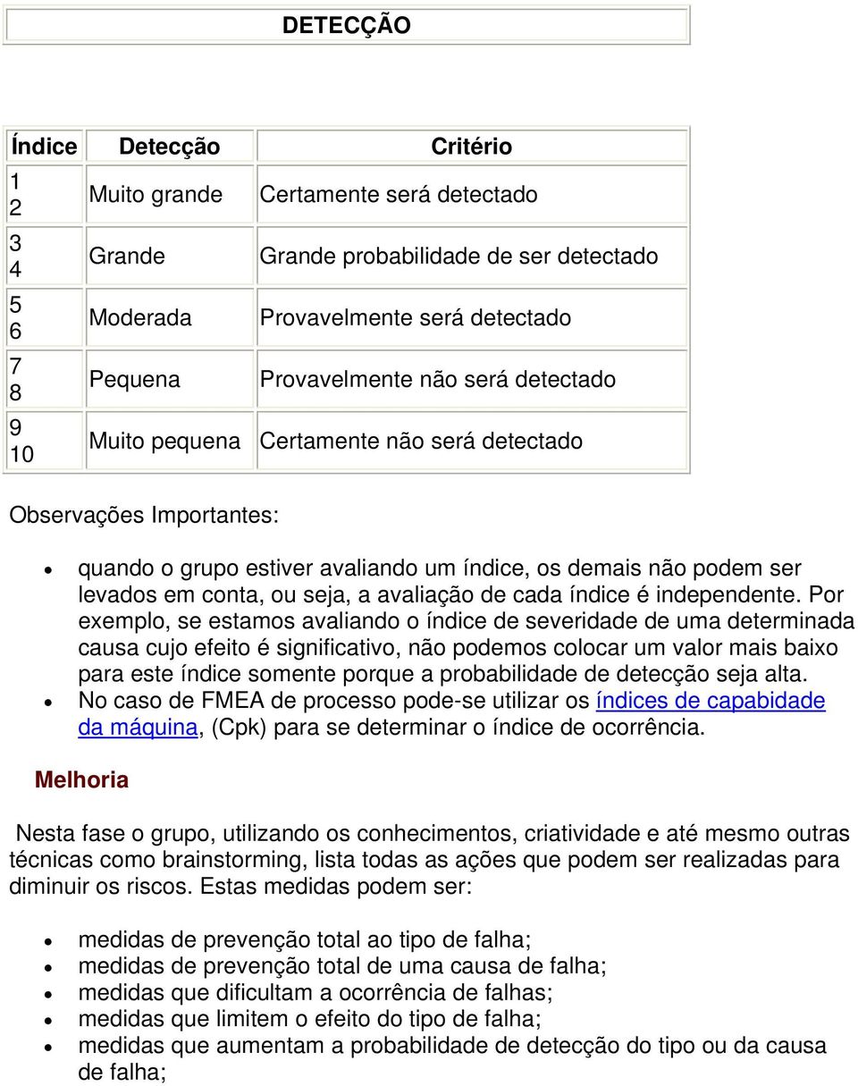 cada índice é independente.