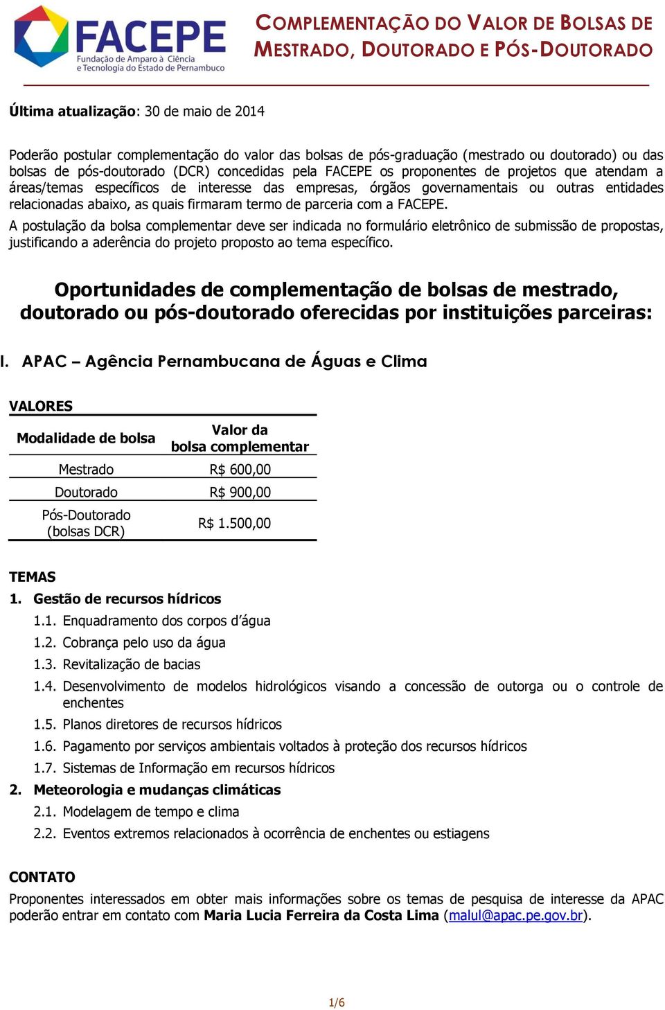 COMPLEMENTAÇÃO DO VALOR DE BOLSAS DE MESTRADO, DOUTORADO E PÓS-DOUTORADO -  PDF Free Download