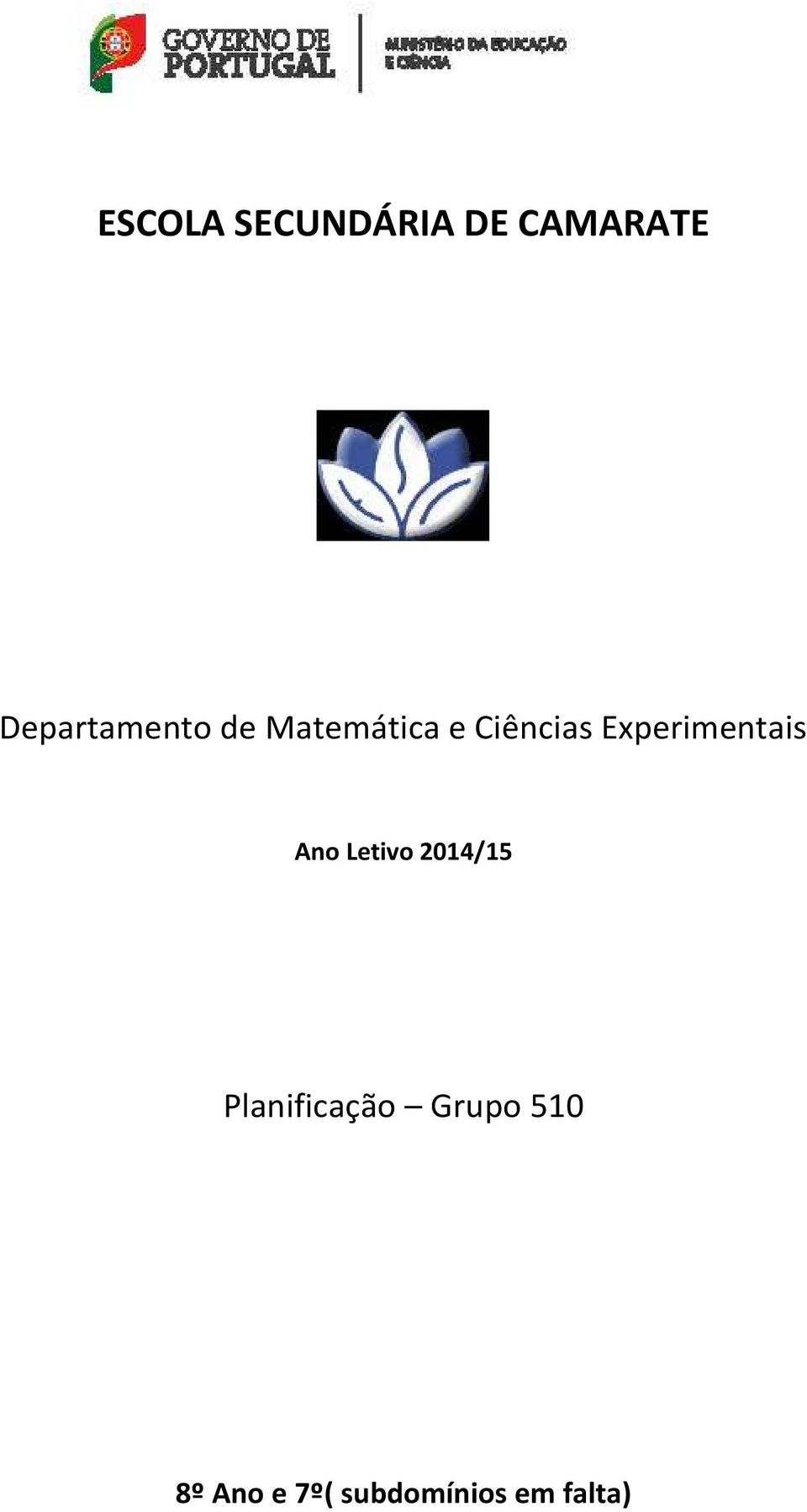 Experimentais Ano Letivo 2014/15