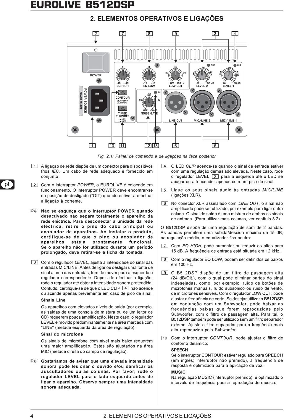 O interruptor POWER deve encontrar-se na posição de desligado ( Off ) quando estiver a efectuar a ligação à corrente.