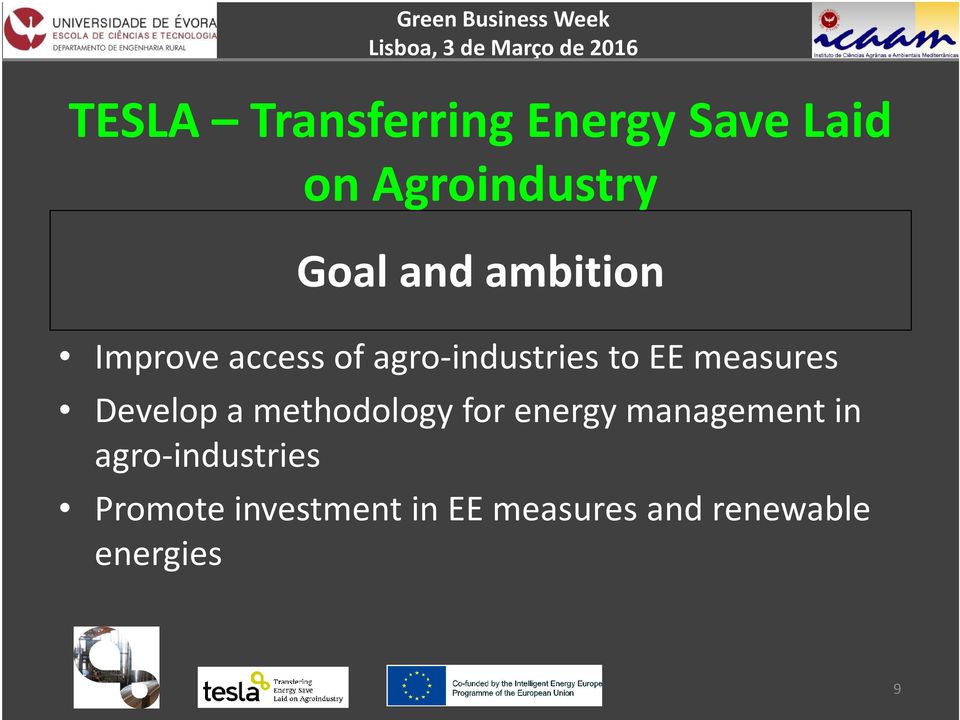 measures Develop a methodology for energy management in