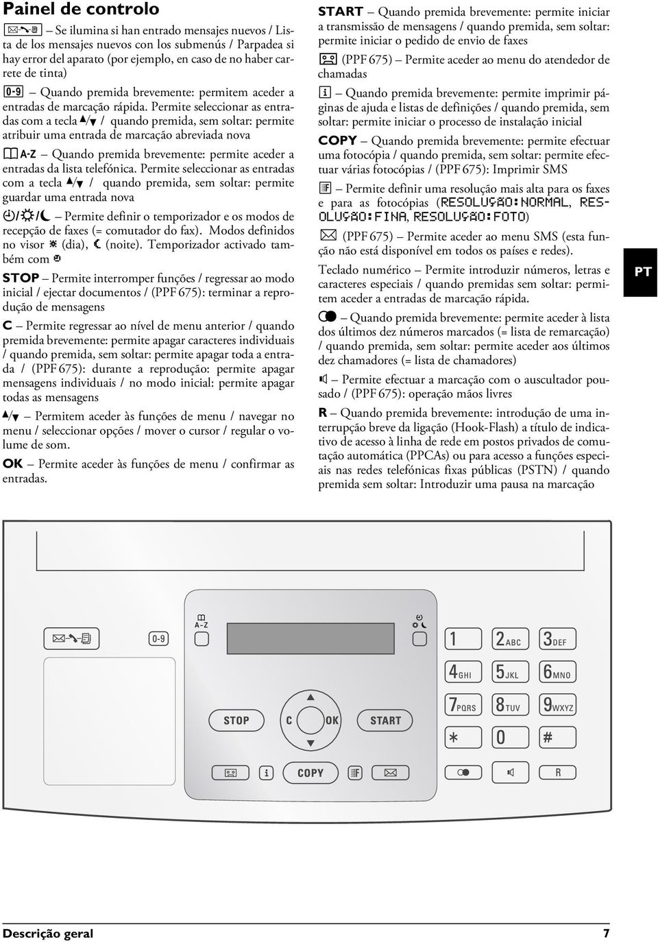 Permite seleccionar as entradas com a tecla [ / quando premida, sem soltar: permite atribuir uma entrada de marcação abreviada nova Lista telefónica ma Quando premida brevemente: permite aceder a