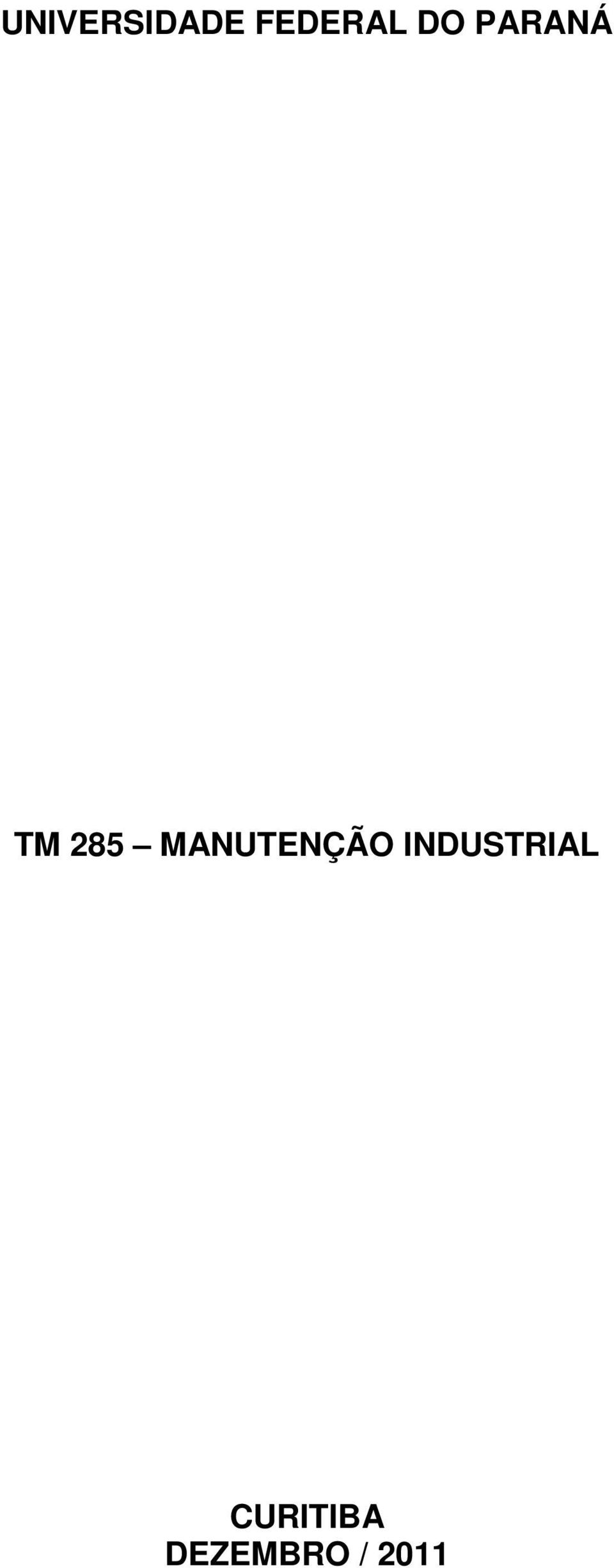 MANUTENÇÃO