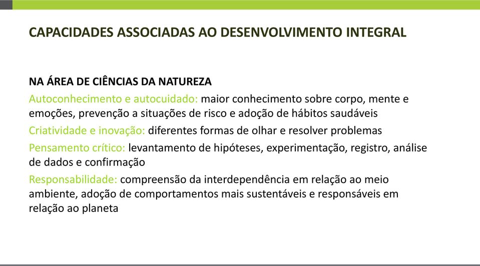 resolver problemas Pensamento crítico: levantamento de hipóteses, experimentação, registro, análise de dados e confirmação