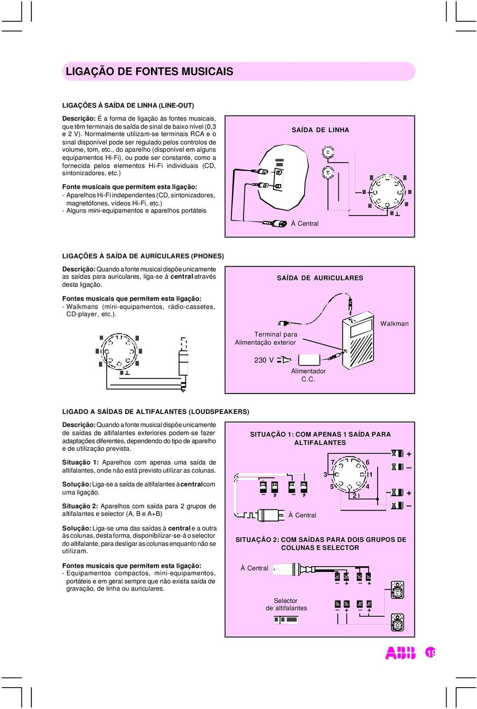 , do aparelho (disponível em alguns equipamentos Hi-Fi), ou pode ser constante, como a fornecida pelos elementos Hi-Fi individuais (CD, sintonizadores, etc.