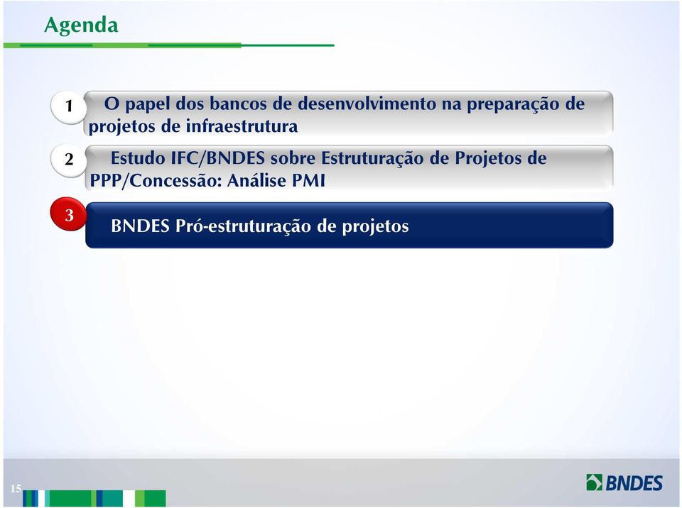 IFC/BNDES sobre Estruturação de Projetos de