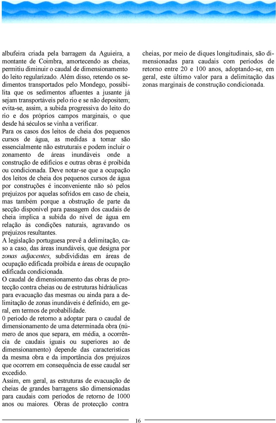 progressiva do leito do rio e dos próprios campos marginais, o que desde há séculos se vinha a verificar.