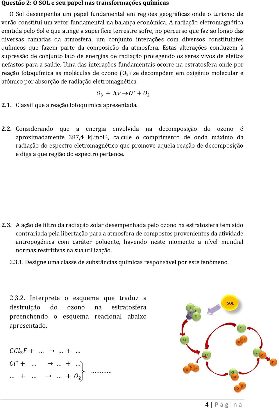 constituintes químicos que fazem parte da composição da atmosfera.