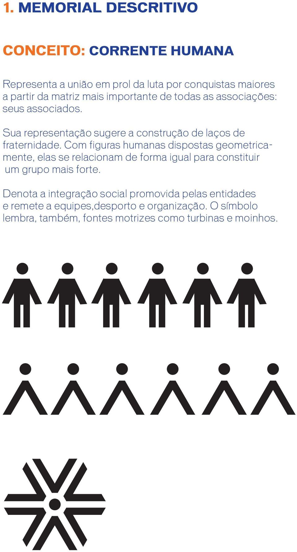 Com figuras humanas dispostas geometricamente, elas se relacionam de forma igual para constituir um grupo mais forte.