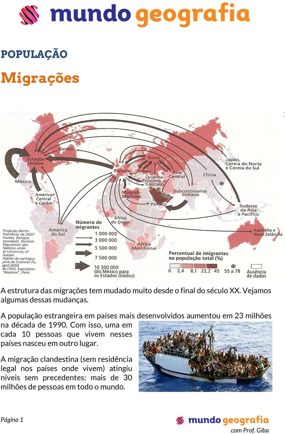 A população estrangeira em países mais desenvolvidos aumentou em 23 milhões na década de 1990.