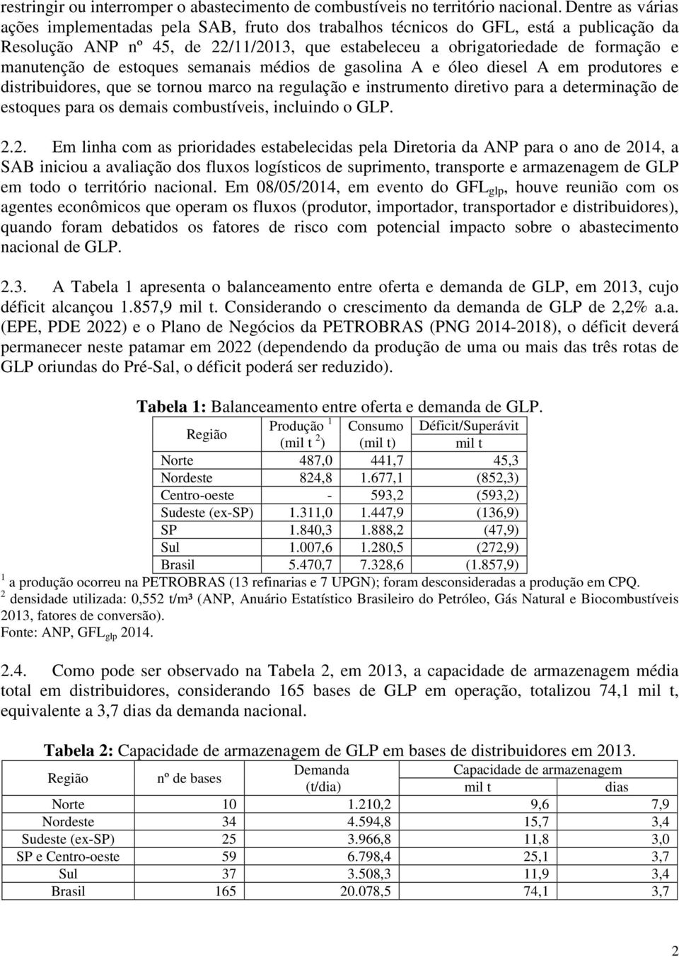 de estoques semanais médios de gasolina A e óleo diesel A em produtores e distribuidores, que se tornou marco na regulação e instrumento diretivo para a determinação de estoques para os demais