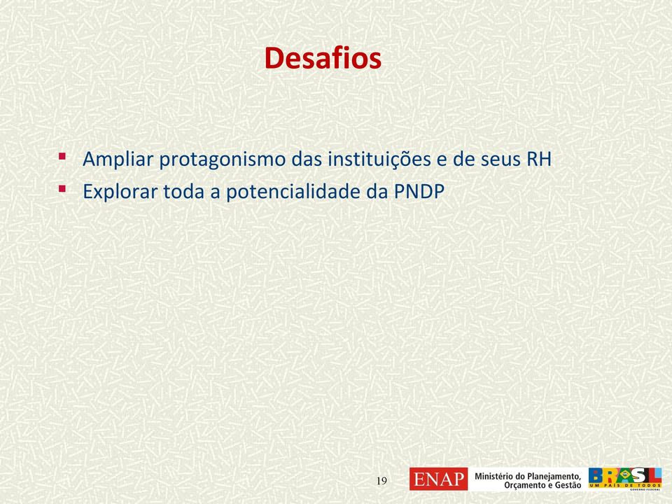 instituições e de seus RH