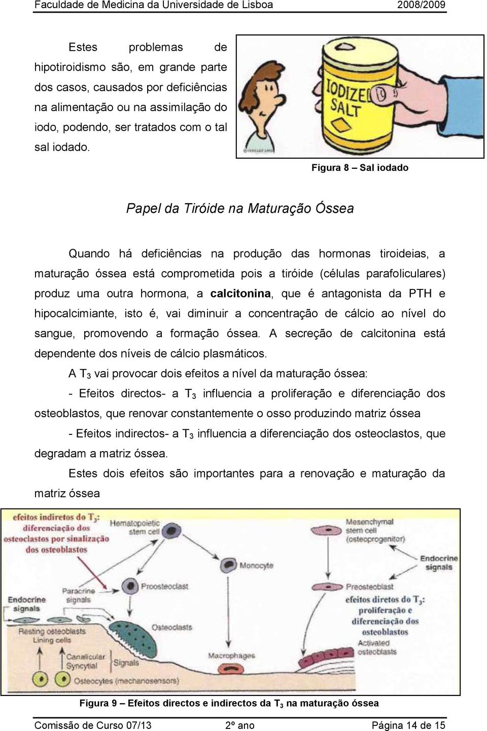 uma outra hormona, a calcitonina, que é antagonista da PTH e hipocalcimiante, isto é, vai diminuir a concentração de cálcio ao nível do sangue, promovendo a formação óssea.