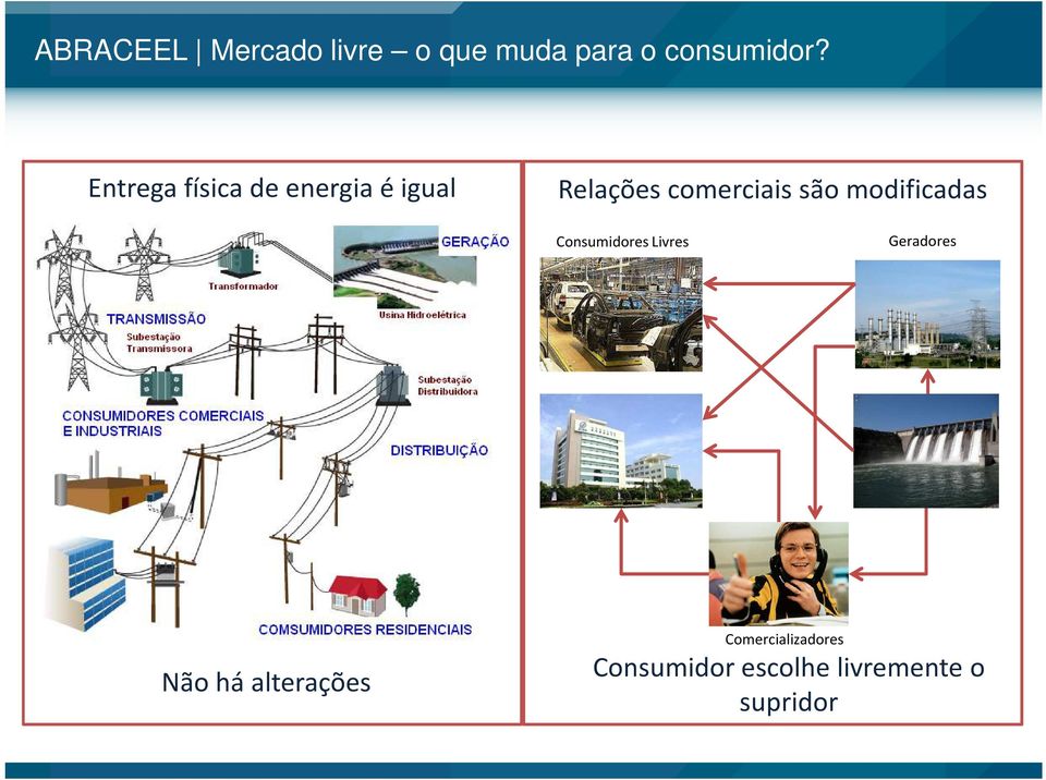 modificadas Consumidores Livres Geradores Não há