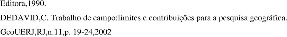 contribuições para a pesquisa