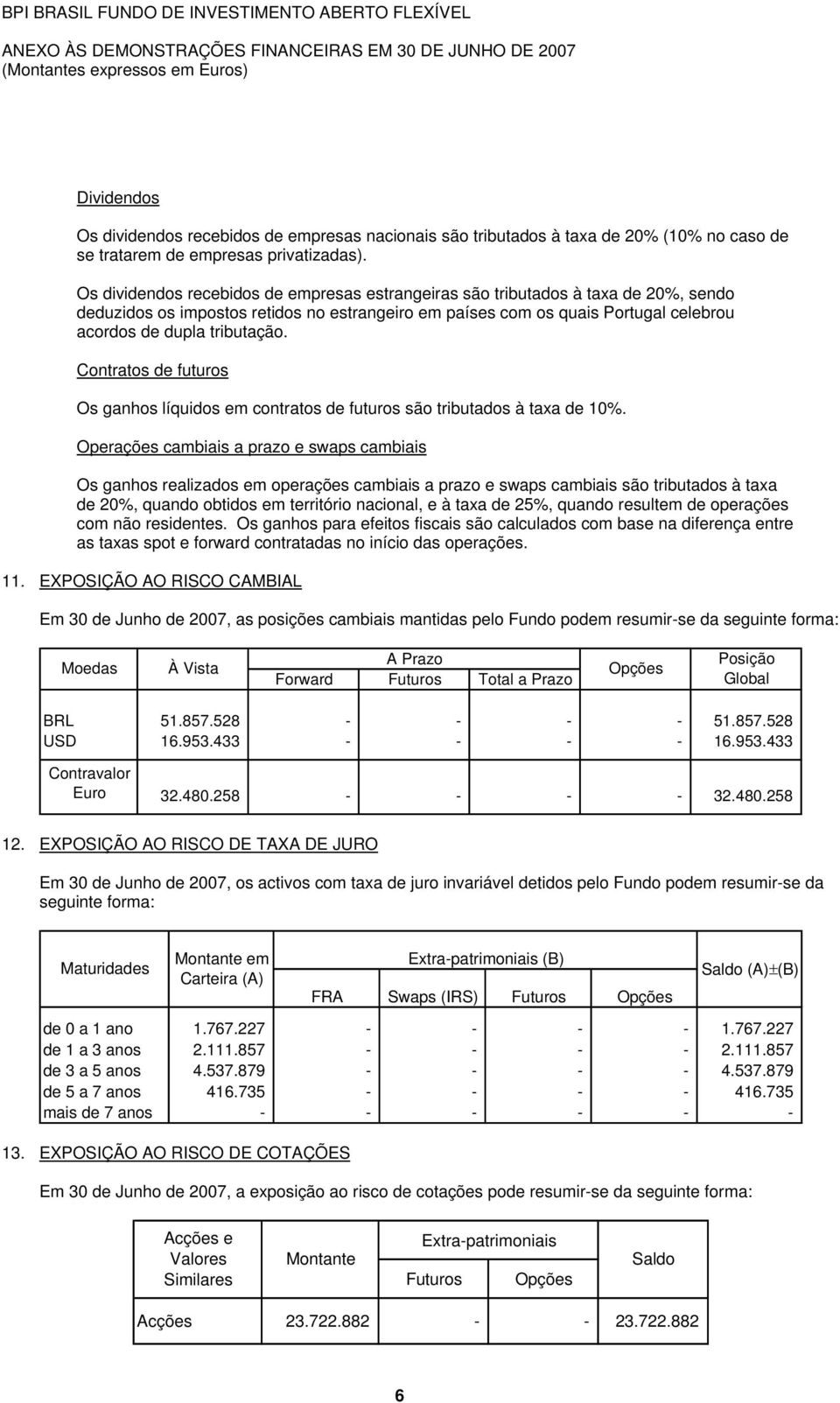 Contratos de futuros Os ganhos líquidos em contratos de futuros são tributados à taxa de 10%.