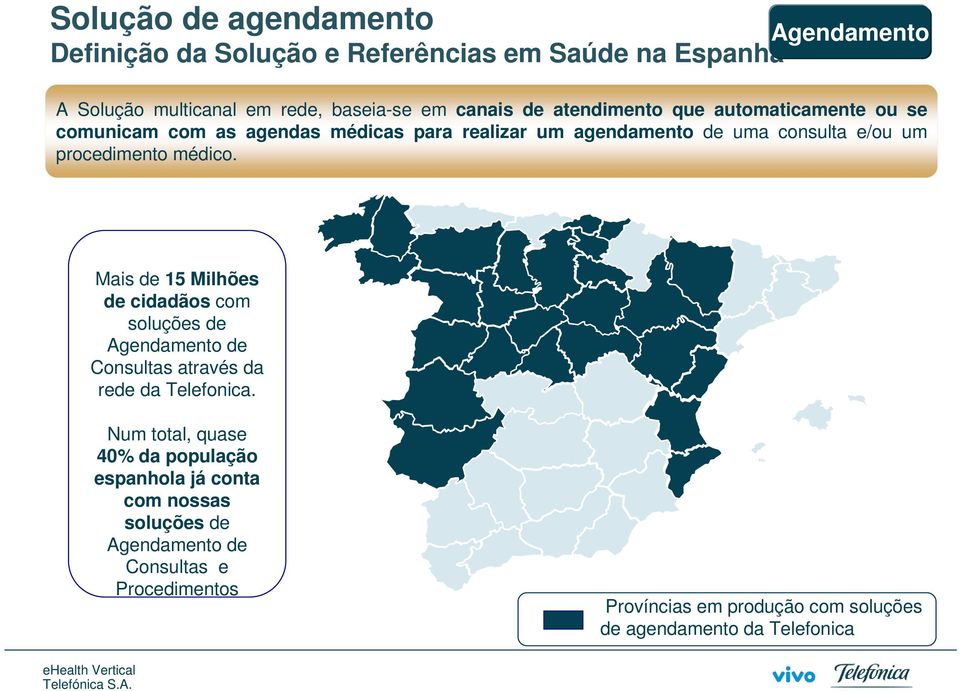 médico. Mais de 15 Milhões de cidadãos com soluções de Agendamento de Consultas através da rede da Telefonica.