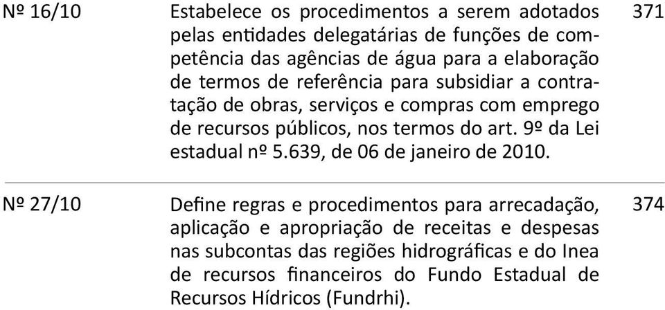 art. 9º da Lei estadual nº 5.639, de 06 de janeiro de 2010.