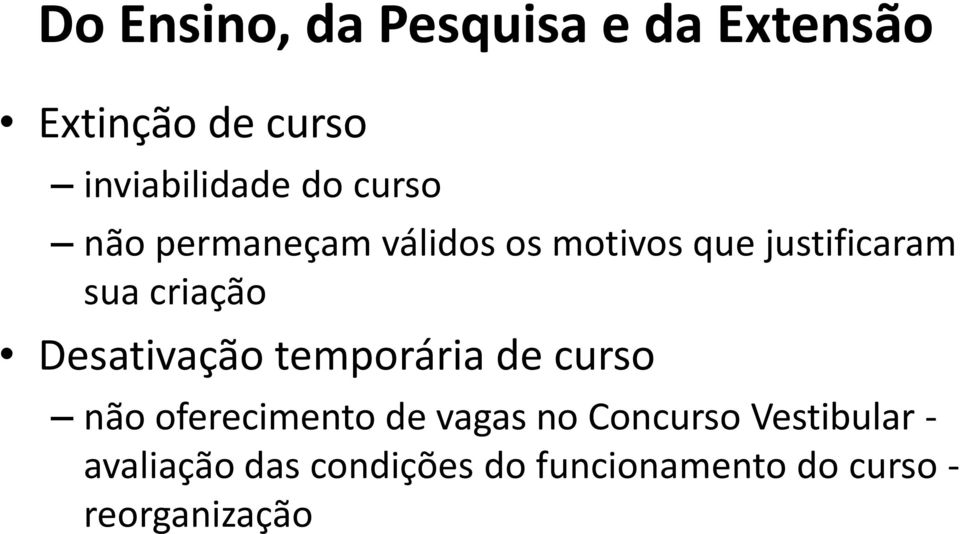 temporária de curso não oferecimento de vagas no Concurso