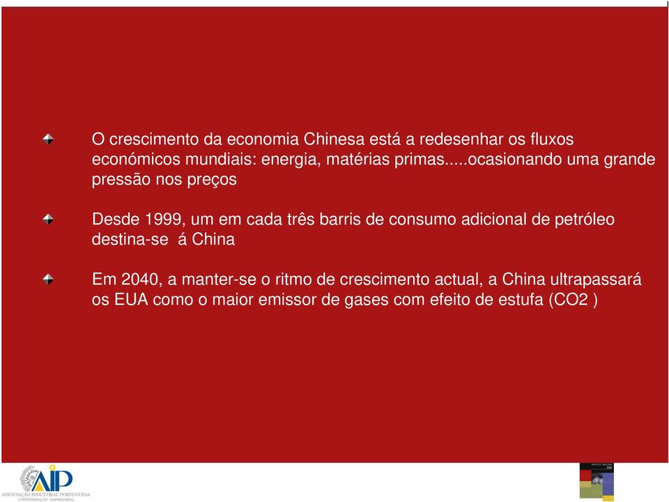 ..ocasionando uma grande pressão nos preços Desde 1999, um em cada três barris de consumo