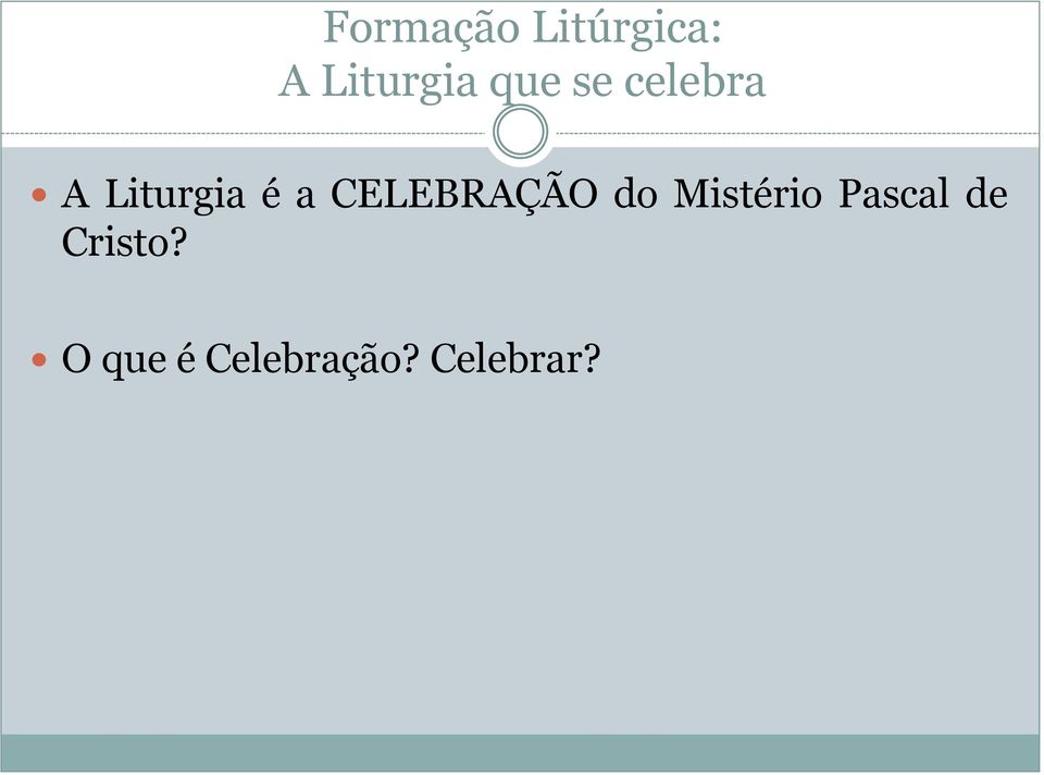 CELEBRAÇÃO do Mistério Pascal de