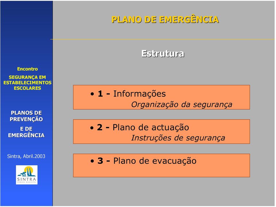 segurança 2 - Plano de actuação