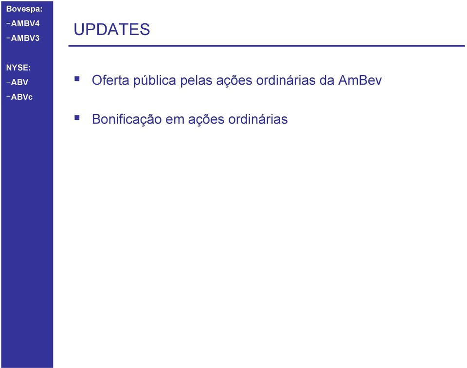 ordinárias da AmBev