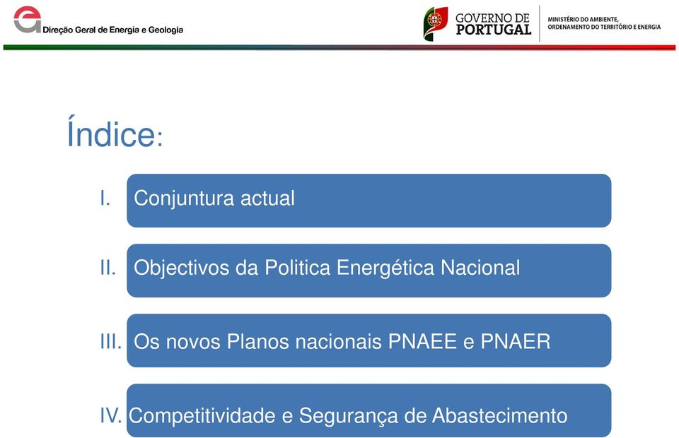 III. Os novos Planos nacionais PNAEE e