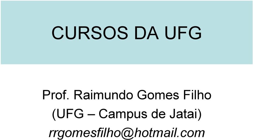 (UFG Campus de Jatai)