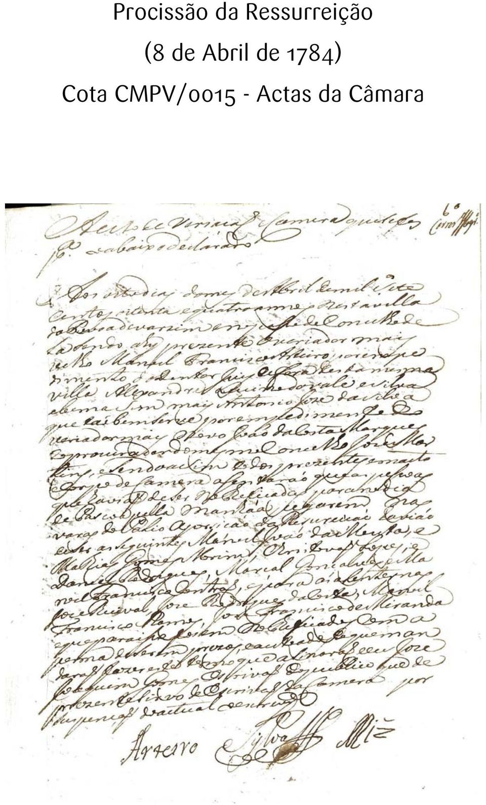 Abril de 1784) Cota