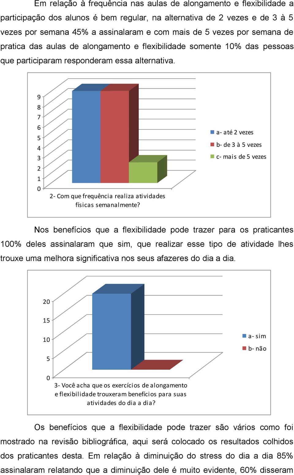 9 8 7 6 5 4 3 2 1 0 2- Com que frequência realiza atividades físicas semanalmente?