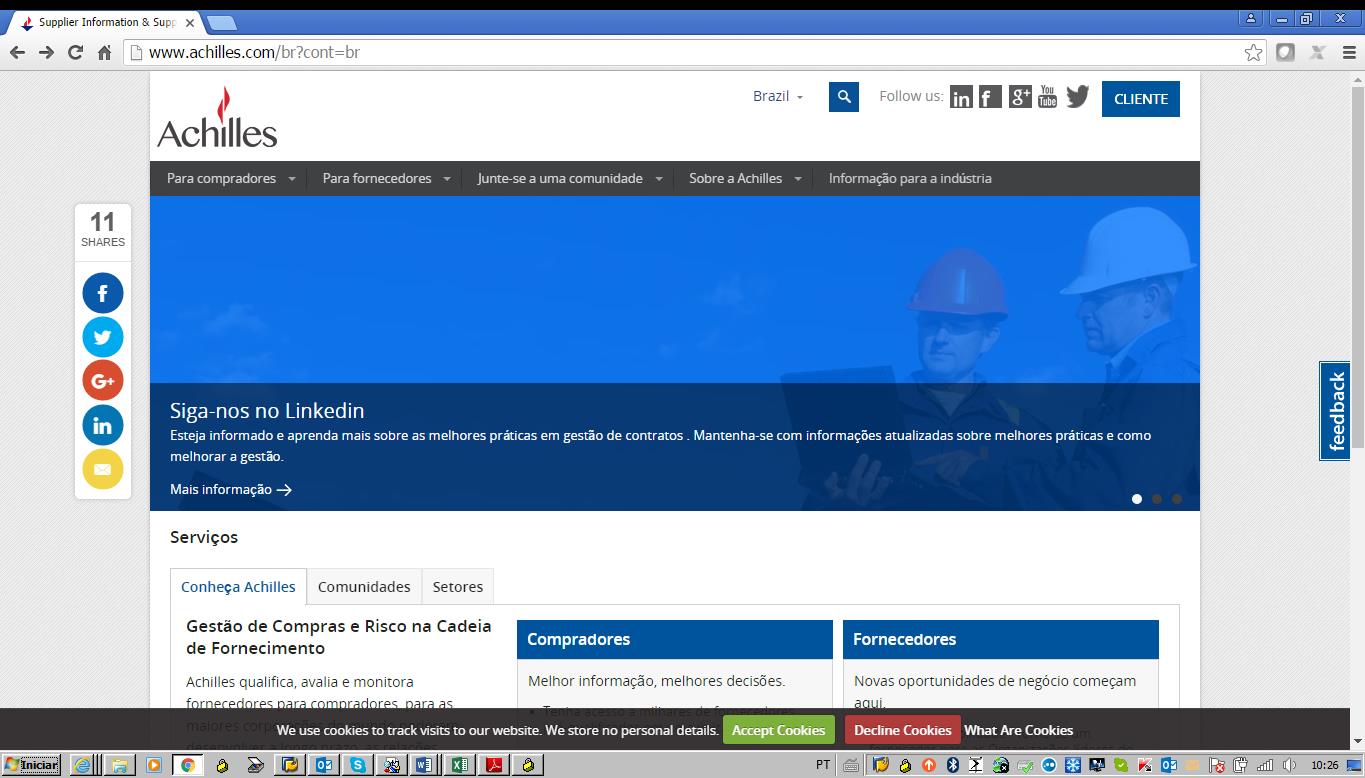 3 1. Introdução Este Manual tem o objetivo de facilitar o preenchimento do Questionário Oline para os clientes Achilles.