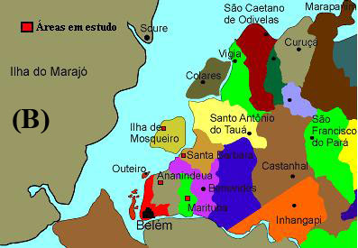 Belém. Na cidade de Belém, os dados foram coletados nos bairros Jurunas, Terra Firme, Marambaia e Conjunto Maguari (Figura 1A).