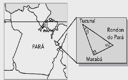 PROFº RUL - GEOMETRI 9. Uma pessoa, na margem de um rio, vê o topo de uma árvore na outra margem sob um ângulo de 6 com a horizontal. Quando recua m, ela vê o topo da mesma árvore sob um ângulo de.