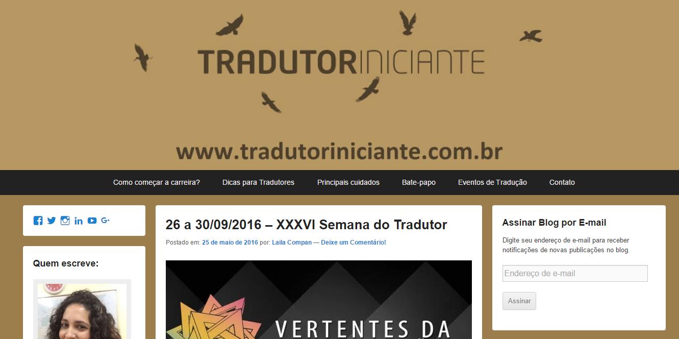 www.tradutoriniciante.com.br O BLOG + 6.